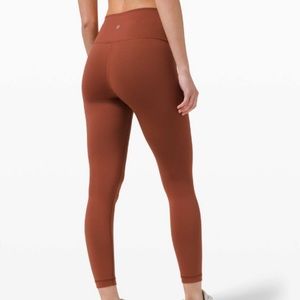 Lululemon Wunder Train High-Rise Tight 25" Dark Terracotta